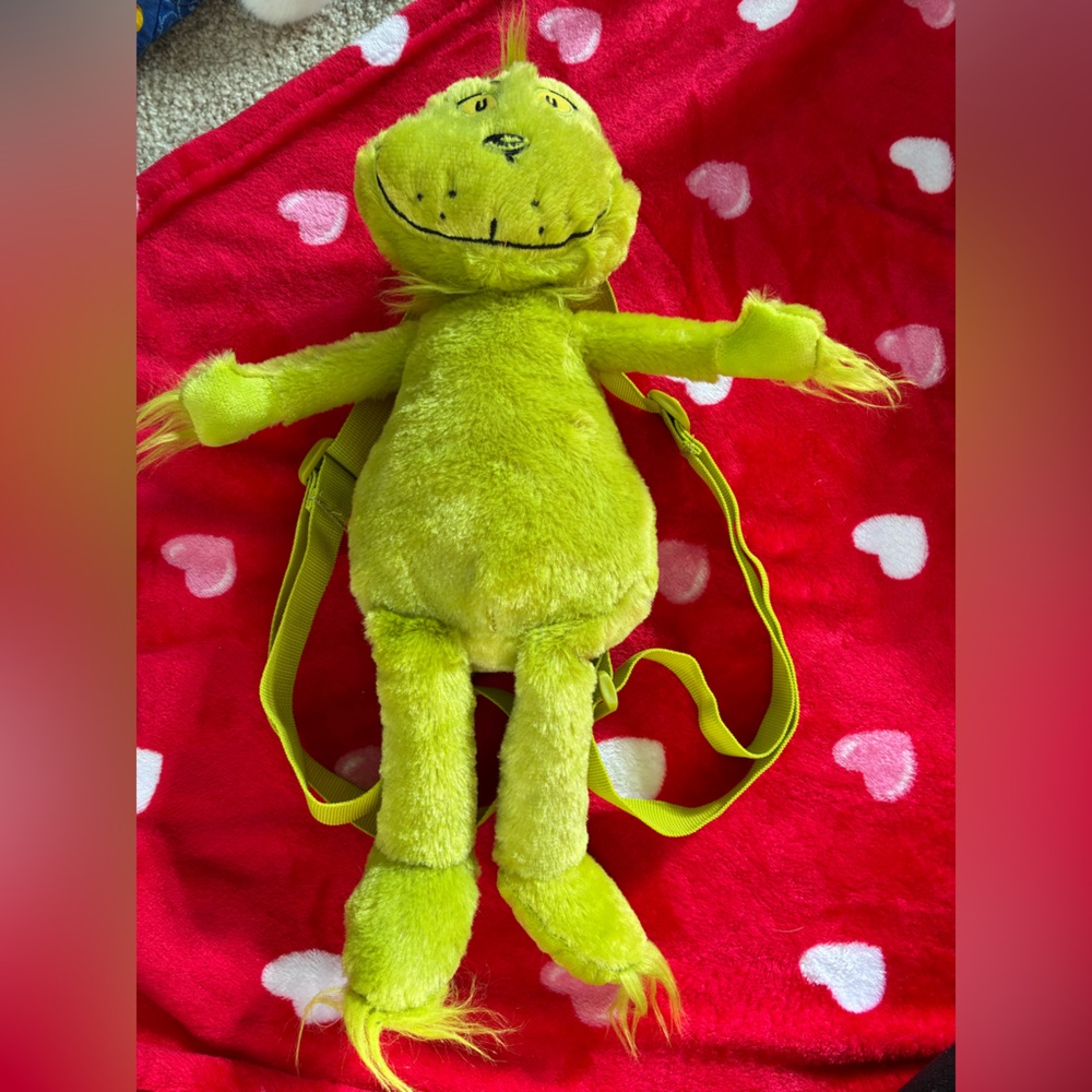Green Grinch Plush Backpack